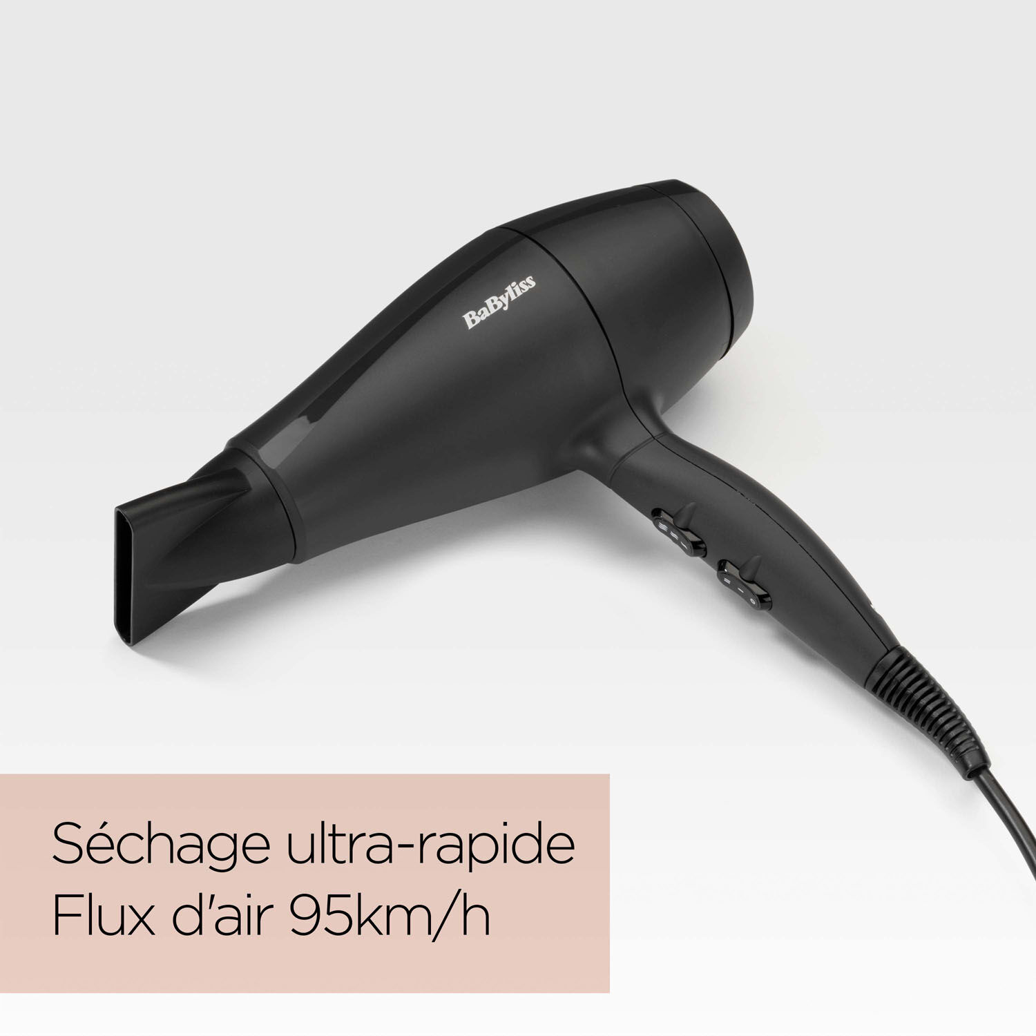 S&eacute;chage ultra-rapide, Flux d'air 95km/h 